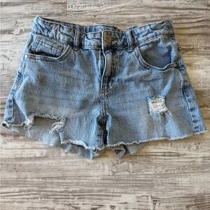 art class Light Blue Distressed Denim Shorts